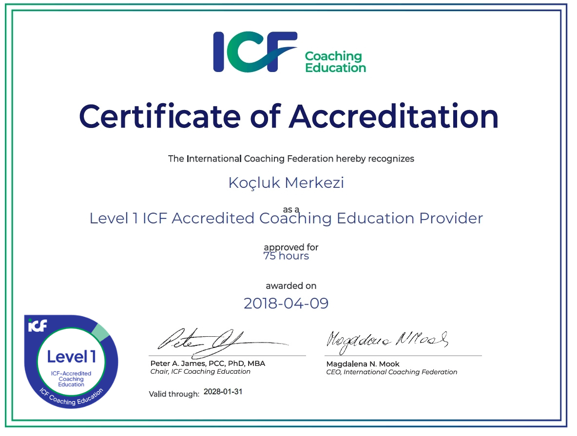 ICF Level 1 Profesyonel Koçluk Diploma Programı 2 icf level1 sertifika